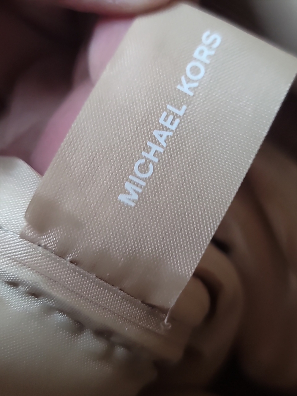 Michael Kors Beige Canvas Satchel Travel Bag EUC - Picture 9 of 10
